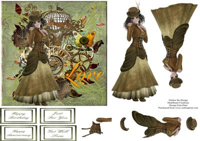 Steampunk Beauty with Decoupage