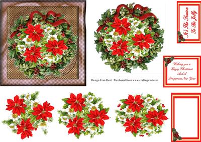 Christmas Poinsettia Wreath