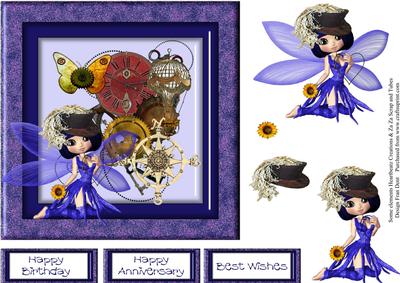 Steampunk Fairy in the Blue