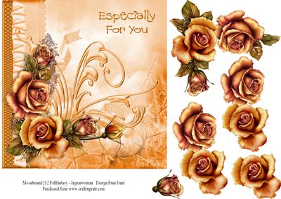 Gold Roses Especially for You 7x7