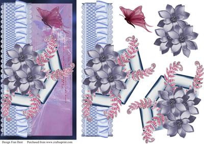Silver Flowers with Satin and Lace Dl