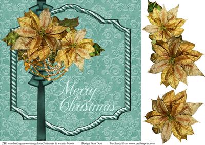 Golden Poinsettia Quick Card