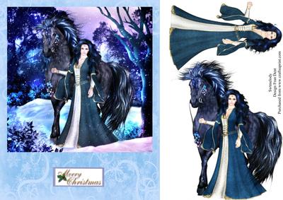 Black Beauty in the Snow at Christmas