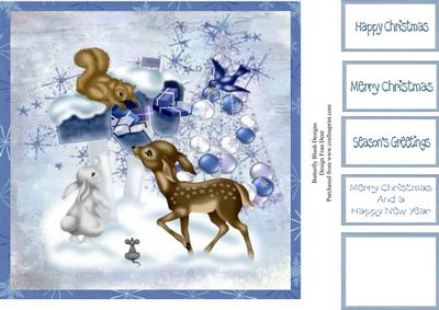 Christmas Critters 8x8 Topper