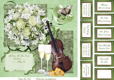 If Music Be the Food of Love 8x8 Topper