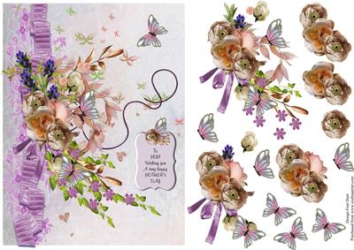 Mother's Day Flowers and Butterflies