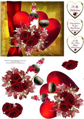 Wine and Roses for My Valentine Step by Step