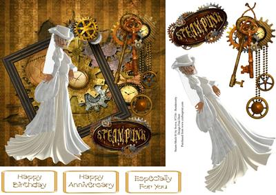 Steampunk Goddess in White