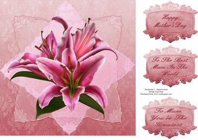 Stargazer Lilies 8x8 Topper