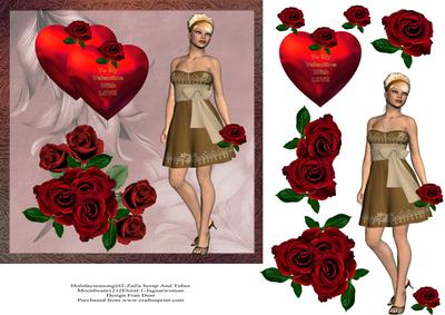 To My Valentine with Love 7x7 Step by Step