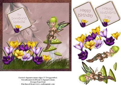 Fairy in the Crocus Garden 7x7 Step by Step