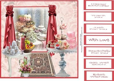 A Feast Fit for a Queen 8x8 Topper