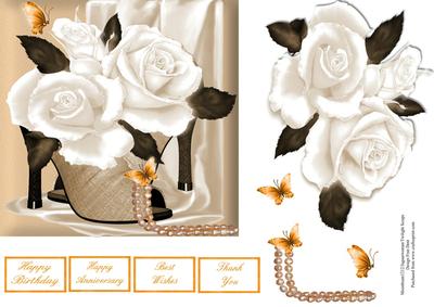 White and Pale Gold Quick Card