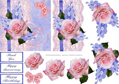 Pink and Blue and Butterflies Too Step by Step