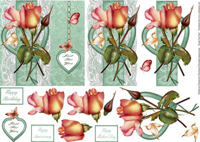 Rosebuds and Hearts Just for You Step by Step