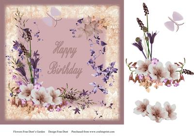 Lavender Happy Birthday Blooms