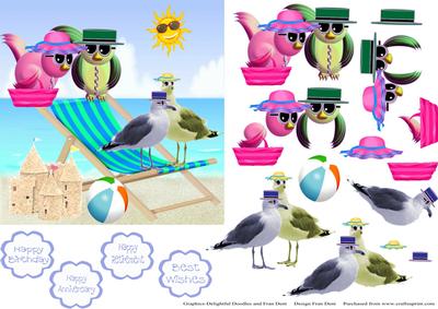 Ada and Dave Visit Their Seaside Cousins 5x5 Step by Step