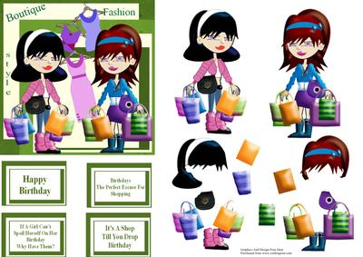 Sally and Sue Love to Shop Step by Step