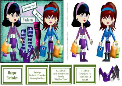 Sally and Sue and Shoes Quick Card