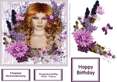 Beauty Amongst the Flowers 7x7 Quick Card