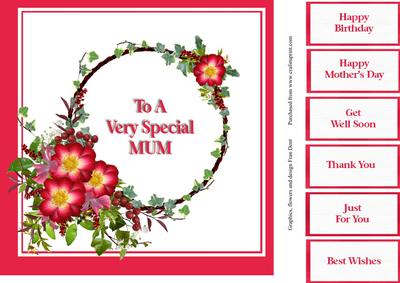 'rosa Dortmund' Floral Card for a Special Mum