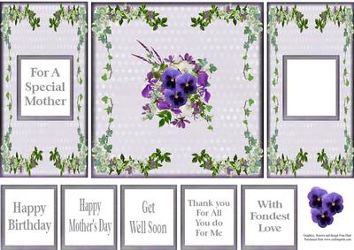 Pansies for a Special Mother Gatefold