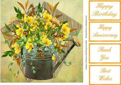 Canned Flowers 8x8 Topper