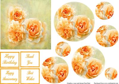 Peach Roses Decreasing Pyramid