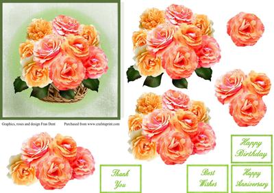 Basket of Roses Step by Step