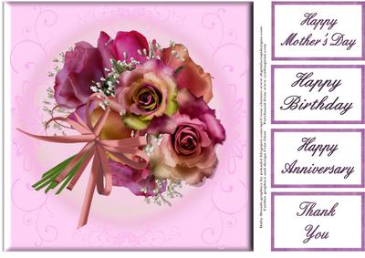 A Rosy Posy for Mother's Day 8x8 Topper
