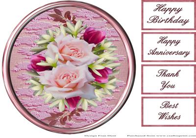 Pink and White with Lace Topper