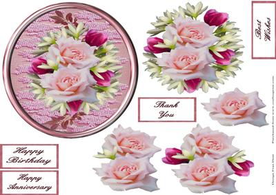 Pink and White with Lace Step by Step