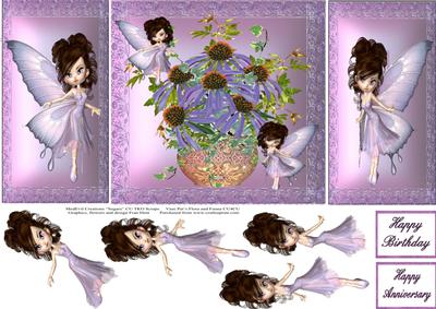 Butterfly Fairies and Michaelmas Daisies Gatefold