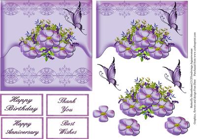 Stylised Flowers Envelope Card