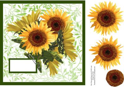 Sunflower Heaven 8x8 Topper with Decoupage