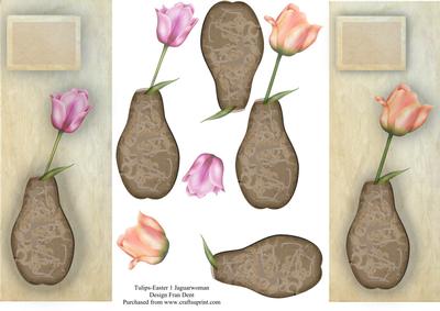 Two Single Tulips Dl Cards