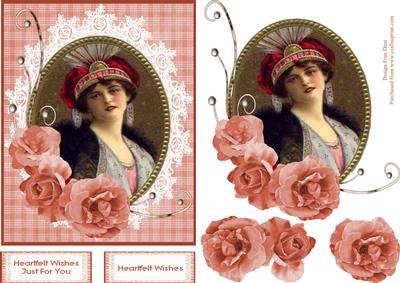 Victorian Cameo with Roses