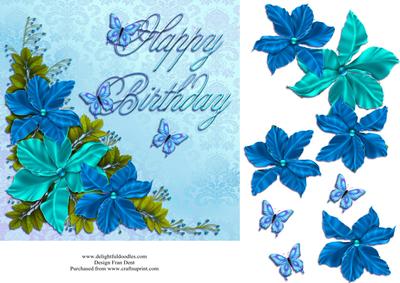 Blue Butterfly Birthday