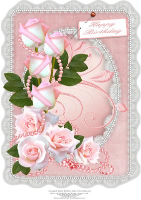 Roses,pearls and Lace Topper