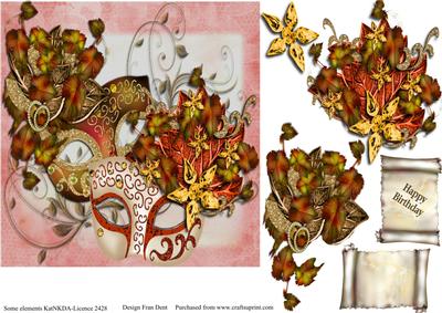 Venecian Masks with Decoupage