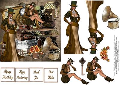 Steampunk Ladies Travelling Light Step by Step