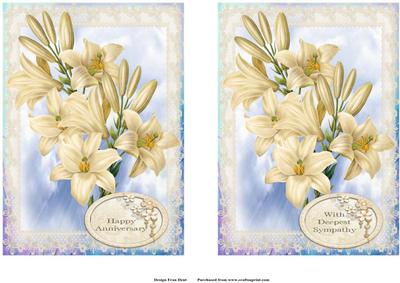 Anniversary/sympathy Lilies Toppers