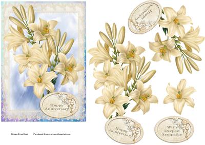 Anniversary/sympathy Lilies Step by Step