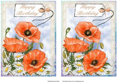 Poppies and Daisies Toppers
