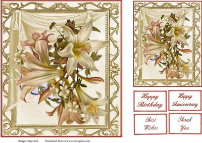 The Beauty of Lilies Topper and Gift Tag