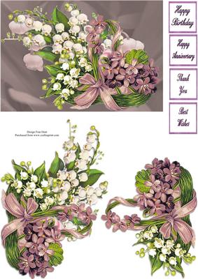Lily of the Valley with Violets