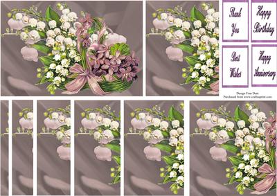 Lily of the Valley with Violets Side Stacker