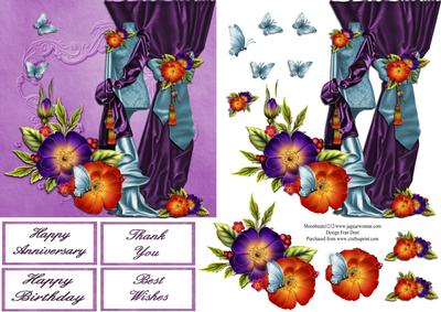 Drapes, Roses and Butterflies Step by Step