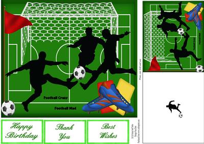 Football Crazy Topper and Gift Tag