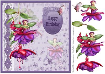 Butterflies and Fushia Fairy